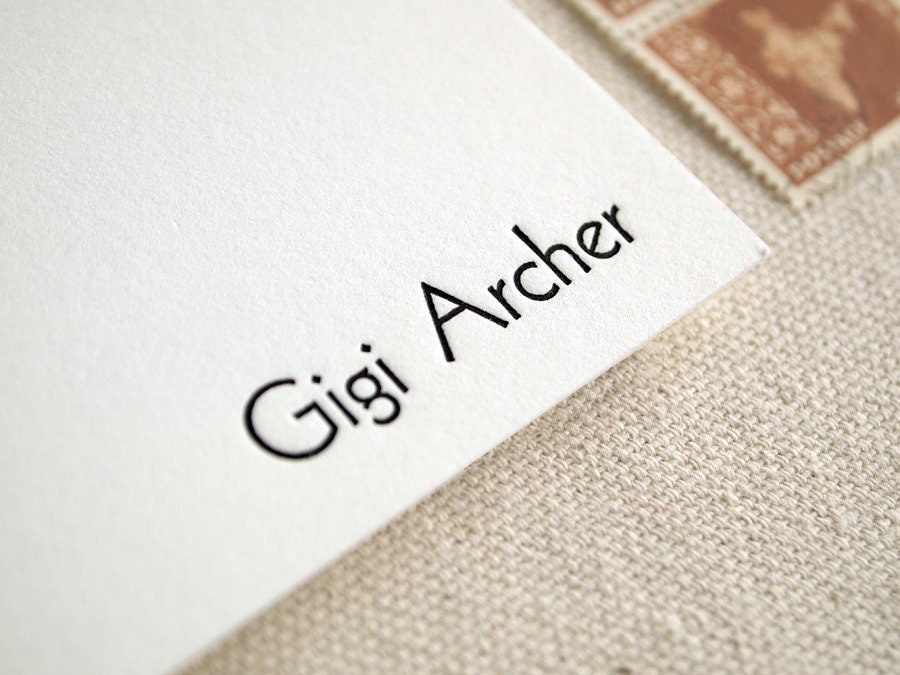 Modern Stationery - Custom Letterpress - Simple Black and White - Transatlantic (30)