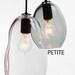 Bubble Hand Blown Glass Industrial Pendant- Petite Clear