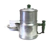 Vintage Drip-O-Lator Coffee Pot, Small Two Cup Drip Coffee Maker, The Enterprise Aluminum Company