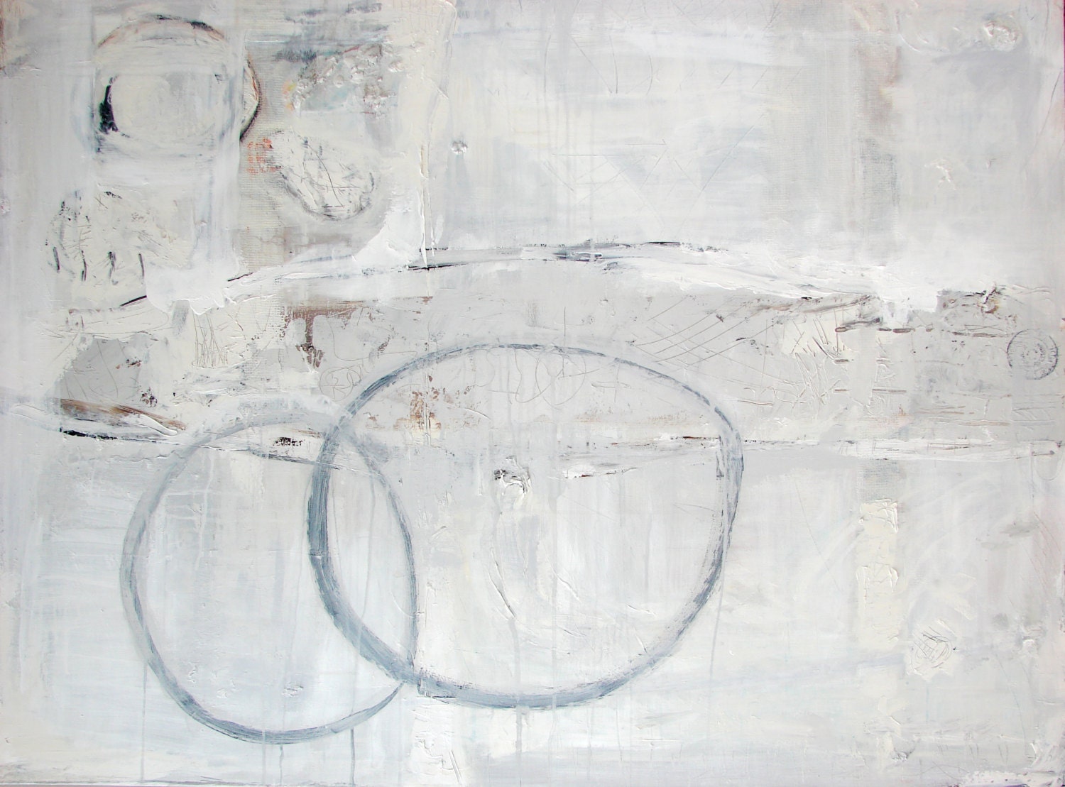 Painting Original Abstract acrylic neutral art, gray painting, cream painting, white painting, large art, 36 x 48