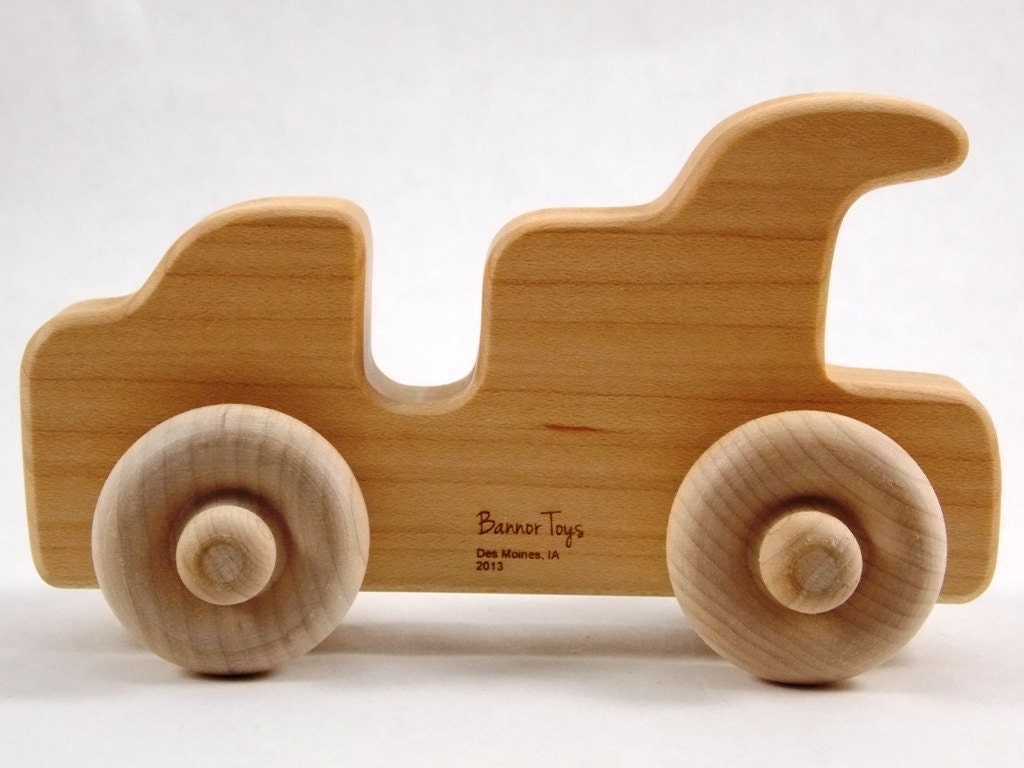 Organic Wooden Car - Classic Convertible Wooden Toy for Babies and Toddlers