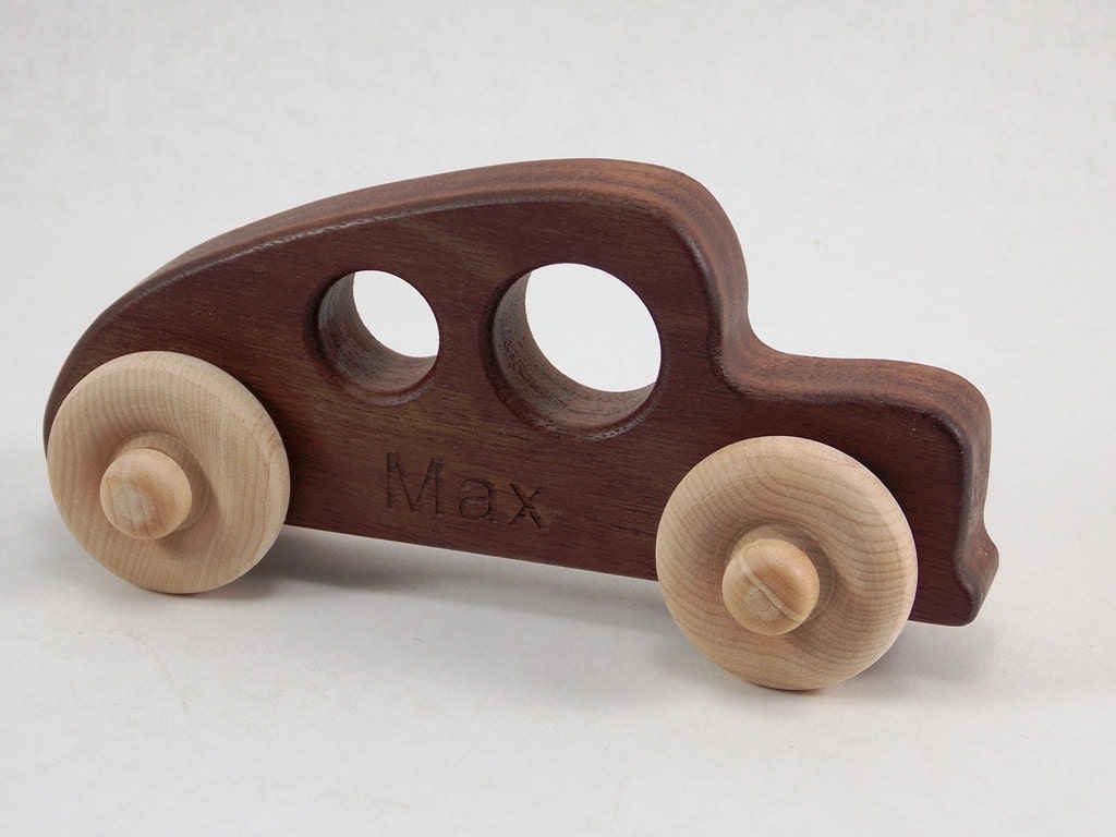 Personalized Hot Rod Toy Car - Oragnic Wooden Toys