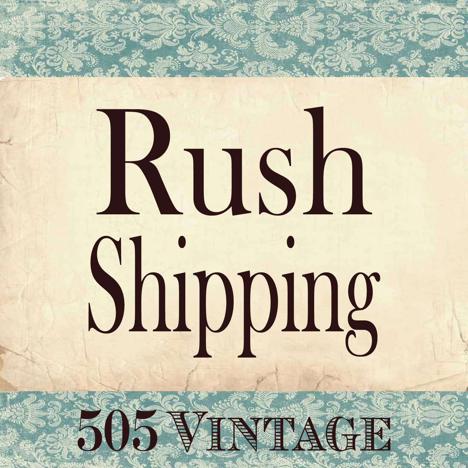 RUSH SHIPPING- Priority Processing and Delivery within the U.S.