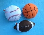 Handmade Sports Tooth Fairy Pillow Football Baseball Basketball