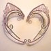 Pair of Elf Ear Cuffs with Genuine Rose Quartz, Renaissance, Elven