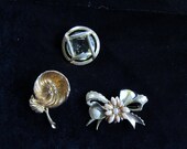 Brooch Retro Brooch Vintage set of 3 Jewelry Supply