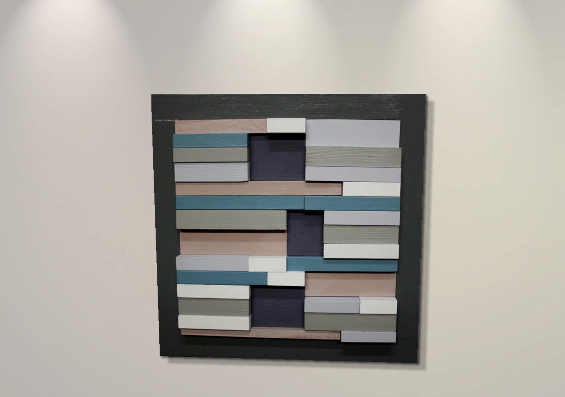 Spring Sale, 31% Off: Wooden Contemporary Home Decor - Modern Wall Art Sculpture - 15"x15"x2" - Quality Modern Wood Sculpture