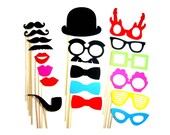 Photo Props - 19 Piece Perfect Birthdays, Weddings, Parties - Photobooth Props