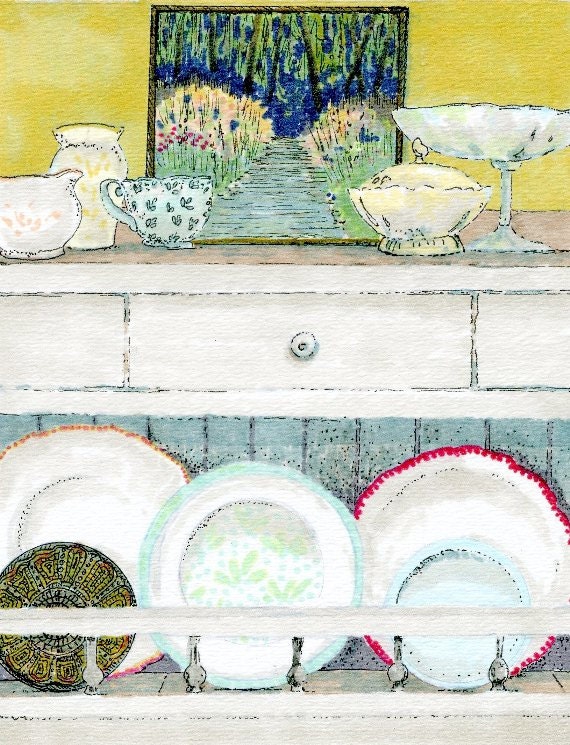 Interiors Art Print - The Art Lovers - Dining Room 1