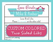 Wedding MAD LIBS Guest Book - Love Story Game - Love Birds Design - Customized PDF - Bachelorette / Bridal Shower