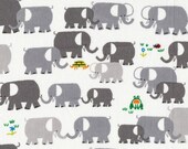 Elephants Organic Cotton from Happy Drawing by Ed Emberley by Cloud9 - 1 yard