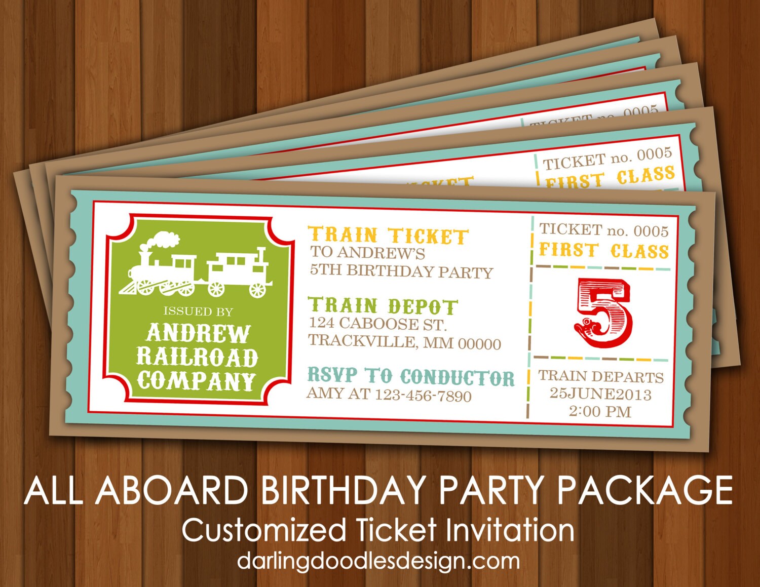 All Aboard Printable Party Package