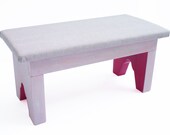 Children's Upholstered Pink Bench by Titou & Lili