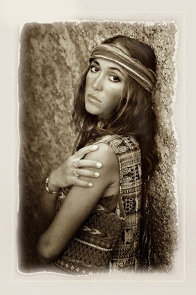 Fine Art  Vintage Portrait of an ethnic  woman,"Zahir",  monochrome, ethnic portrait, Original Fine Art Photography Prin, 6"x8", under 20