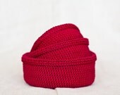 Nesting bowls. Crochet baskets. Organization. Storage containers. Spring bright red. Eco-Friendly. Gift