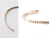 NEW 14k Gold Fill Carved Tribal Cuff / patterned gold bangle bracelet with stripes / minimal metalwork by SoftGoldStudio