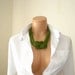 Green crochet necklace, handmade,new accessory