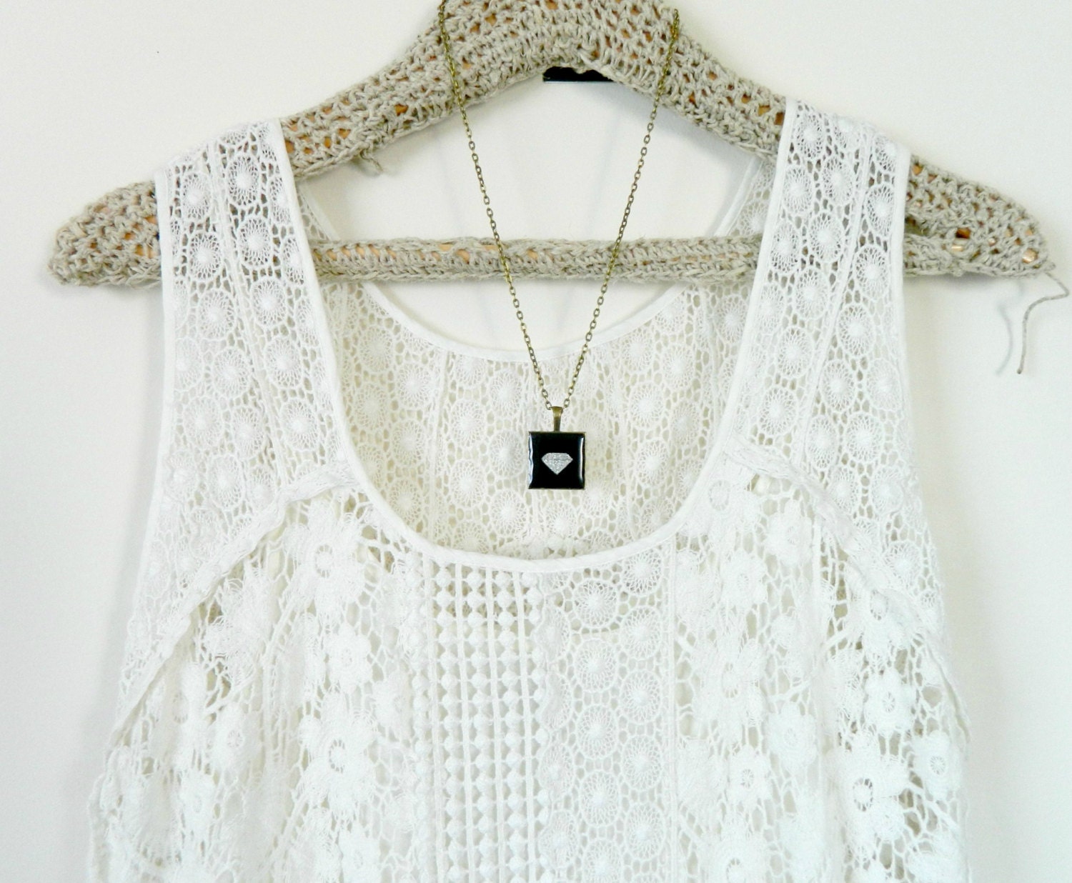 reconstructed Upcycled, Unique One-of-a-Kind Dress Pleated Crochet  Mini Dress