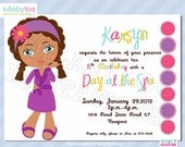 Day Spa Birthday Invitations (028)