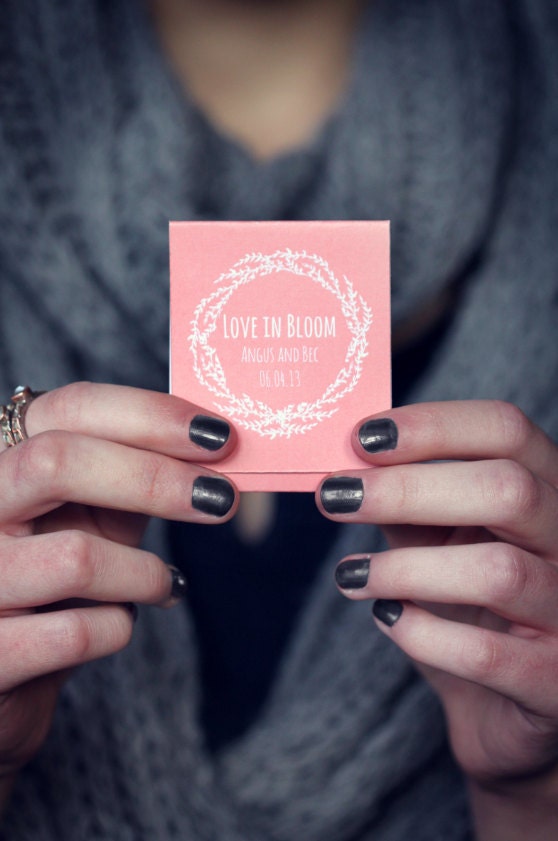 50 Personalised Save The Date Matchbook Favours without seeds