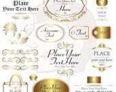 Business Clipart Vintage Frames Graphics Digital Clip Art Victorian Professional Icons Decorative Label Commercial Use Personal Use 10494