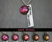 Amy Pond "The Girl Who Waited" Hand Stamped Color Shifting Necklace
