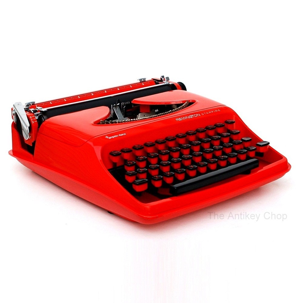 Revitalized Red Remington Starfire Typewriter Professionally Refurbished Portable & Two New Ribbons