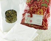 Lotus Birth Kit - containing Red Placenta Bag made from antique Kimono