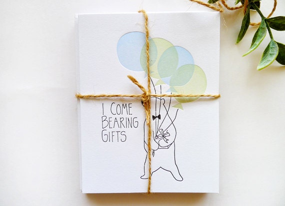 Letterpress Birthday Bear - Pack of 6