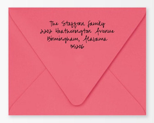 Custom Address Stamp- Handwriting