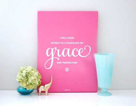 Grace Not Perfection Canvas- 11x14