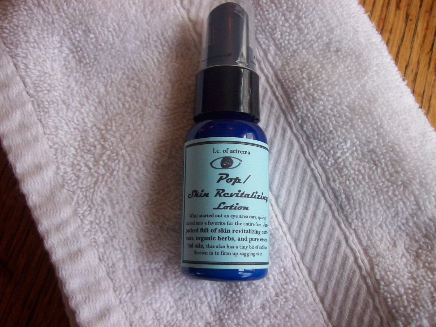 1 oz Eye Pop, firming all natural eye treatment, NEW & IMPROVED formula, eye area care, eye lotion, pump