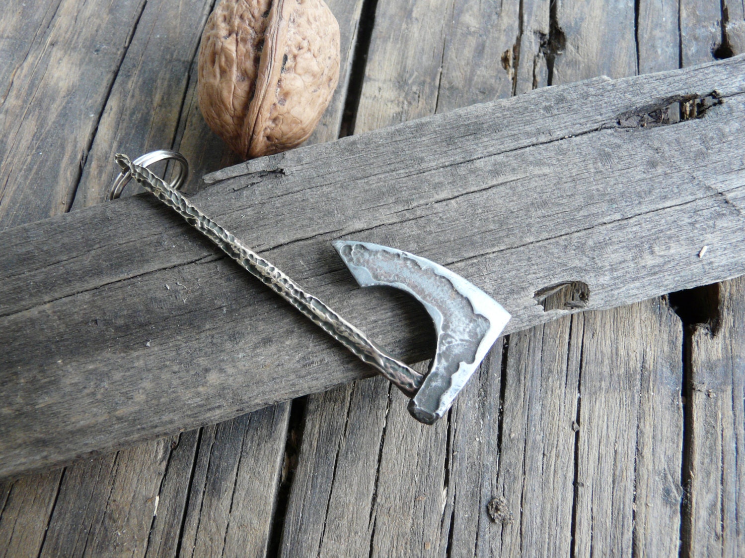 Hand Forged viking battle Axe  keychain / Battle axe / Fantasy axe