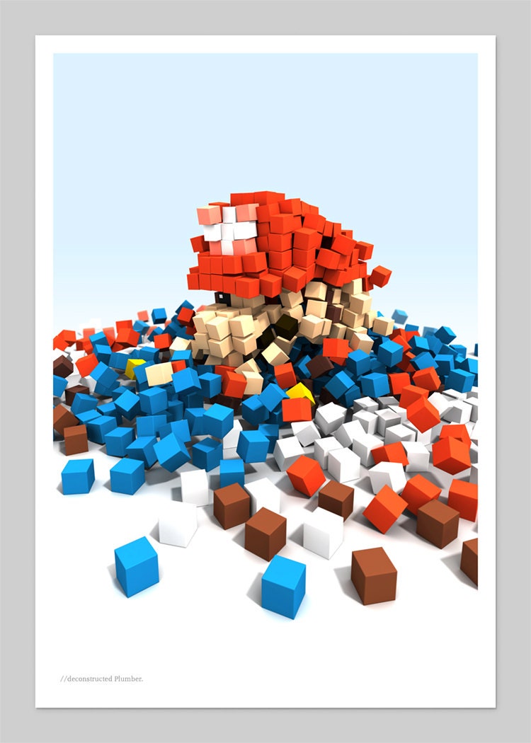 Mario Inspired 13x19 Inch Graphic Print