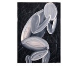 Figure Painting - Abstract Painting - Black and White Art - Wall Decor - Abstract Impressionism - Original Painting - 24x36