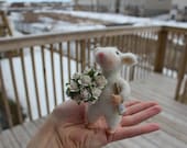 Handmade Needle Felted Miniature Animals/ Soft sculpture / Mouse / Eco friendly animal sculpture / Felt toy / Art Doll