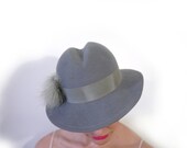 SALE// Betmar Wool Fedora With Feather Ribbon