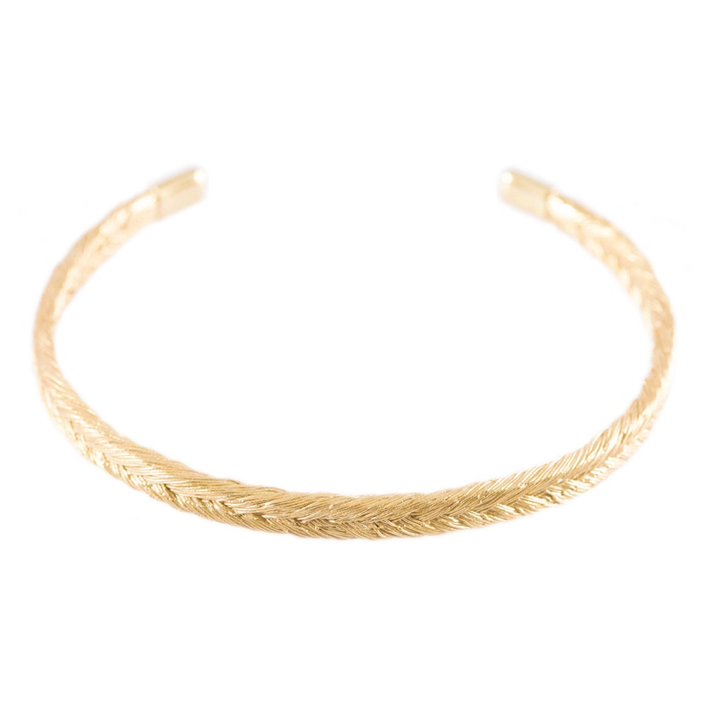 Magnitude Plait - Fishbone - bangle (golden blond)