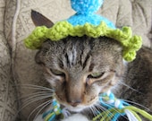 Cat Hat for Kitty. Perfect Birthday Gift for Cats.  Cat Hat with Braids.