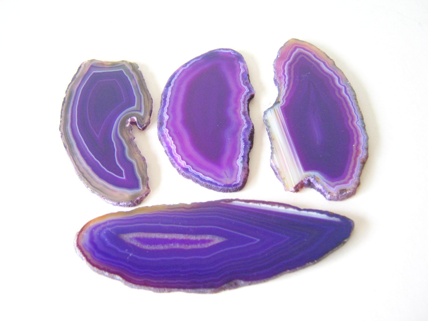 purple agate slice - not drilled