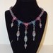 Blue and Brown Glass Bead on a Byzantine & Tripoint Chainmaille Necklace