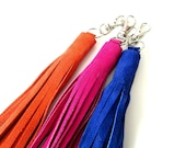 Leather tassel, Genuine leather, Keychain, Accessories for bags, Color of your choice