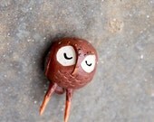 Cool barn owl,  Refrigerator Magnet Fridge magnet Kitchen Decor Clay Collectable