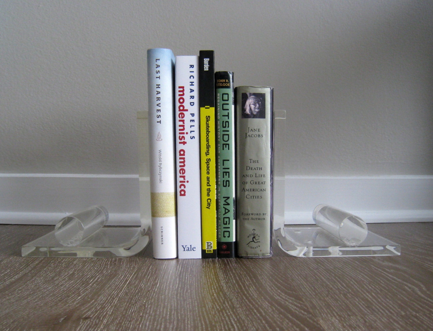 Vintage Modern Design Lucite Book Ends
