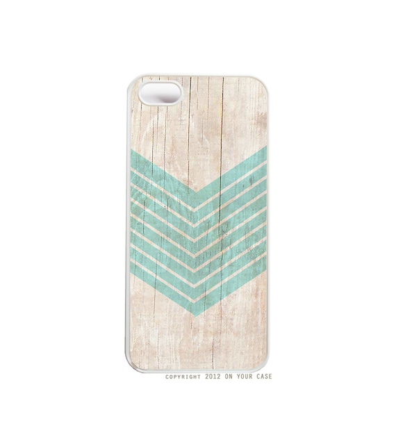 iPhone 5 Case Wood Geometric Aquamarine