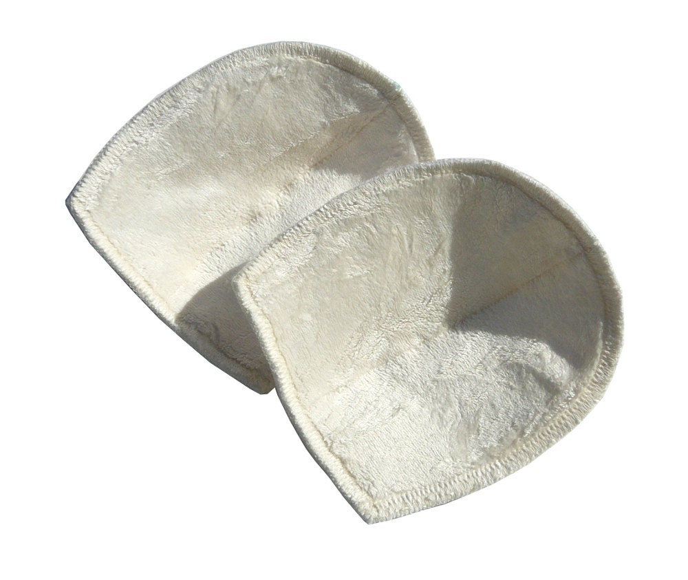 Breast Pads, Contoured, Organic Bamboo Velour