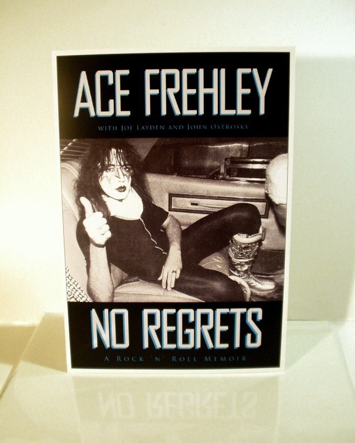 KISS Ace Frehley "No Regrets" Book Cover Stand-Up Display
