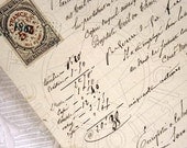 Vintage 1876 French Legal Document Old Handwritten Paper Ephemera