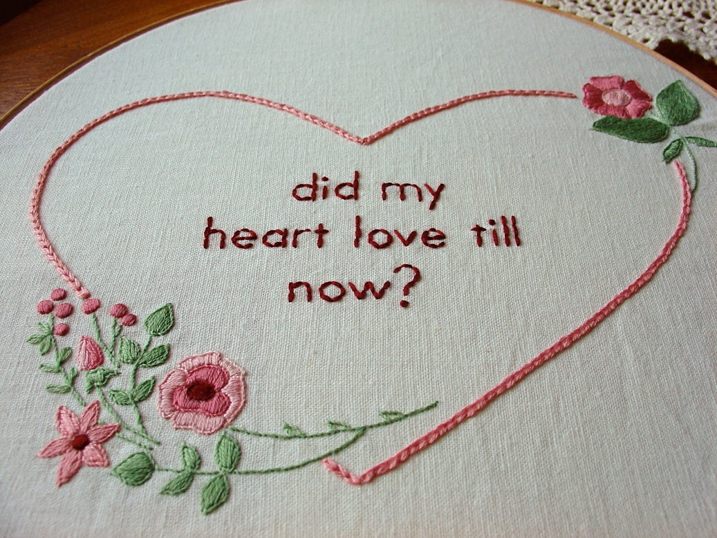 Romeo & Juliet Act I, Scene V - Romantic Quote - Embroidery Pattern PDF - Includes Stitch Guide
