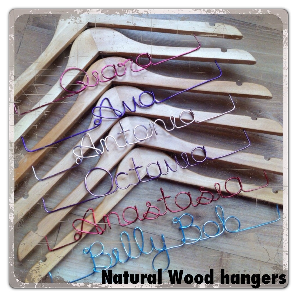 Beautiful plain personalized coat hangers for all occasions - Weddings, gifts for engagements, bridesmaids, special birthdays etc.